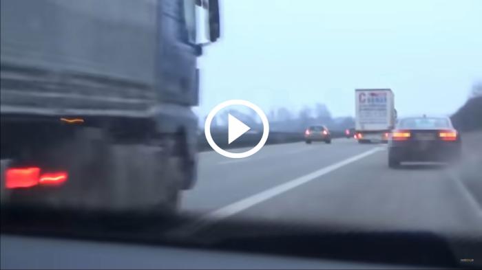 Καταδίωξη στην Autobahn τελειώνει με στούκα! [video]